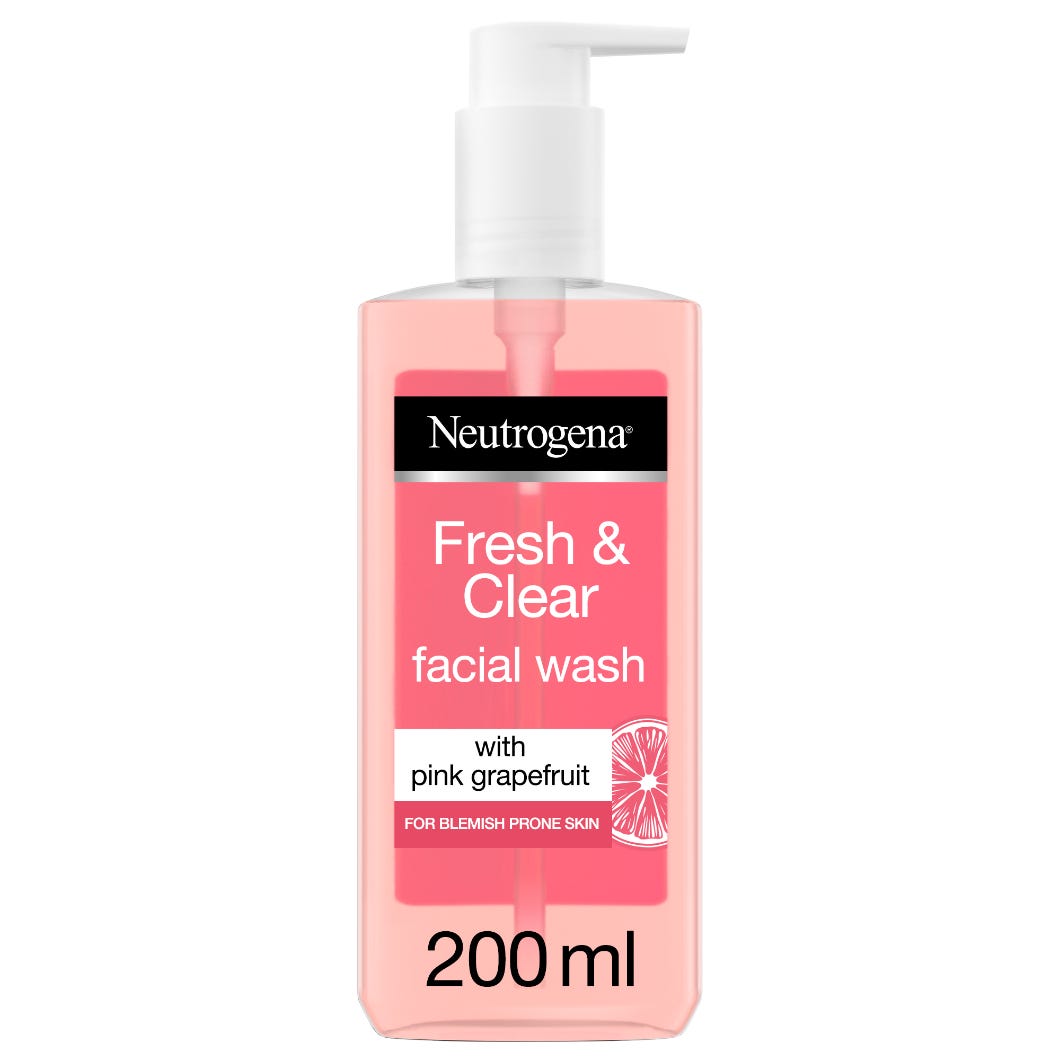 Neutrogena Fresh and Clear Facial Wash with pink grapefruit 200ml