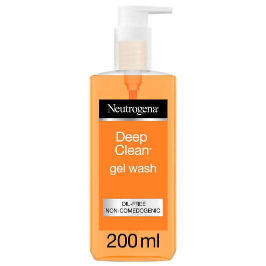 Buy Neutrogena Deep Clean Gel Face Wash Oil Free Non Comedgenic 200ml online in KSA