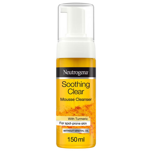 Neutrogena Soothing Clear Facial Mousse Cleanser with Turmeric, for Spot-Prone Skin 150ml Buy Online in KSA
