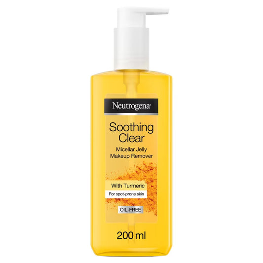 Neutrogena Soothing Clear Micellar Jelly Makeup Remover with Turmeric for Spot-Prone Skin Mineral Oil Free200ml